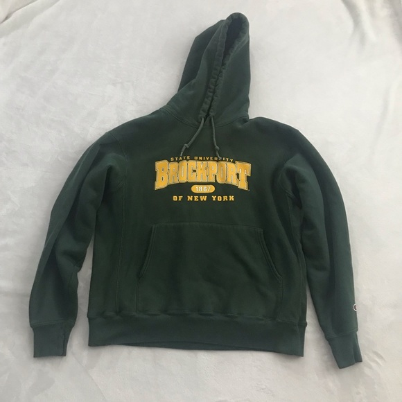 champion hoodie with gold lettering